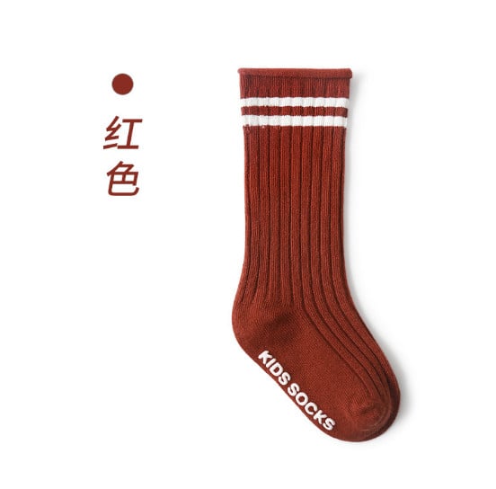 Tất len cao tới gối Mumudora kẻ viền 7 màu