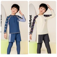 1177 - Bộ bơi YUKE dài tay, quần dài chống nắng bé trai size XL-6XL