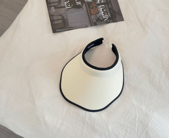 Mũ đi biển trơn màu vành lượn sóng BG