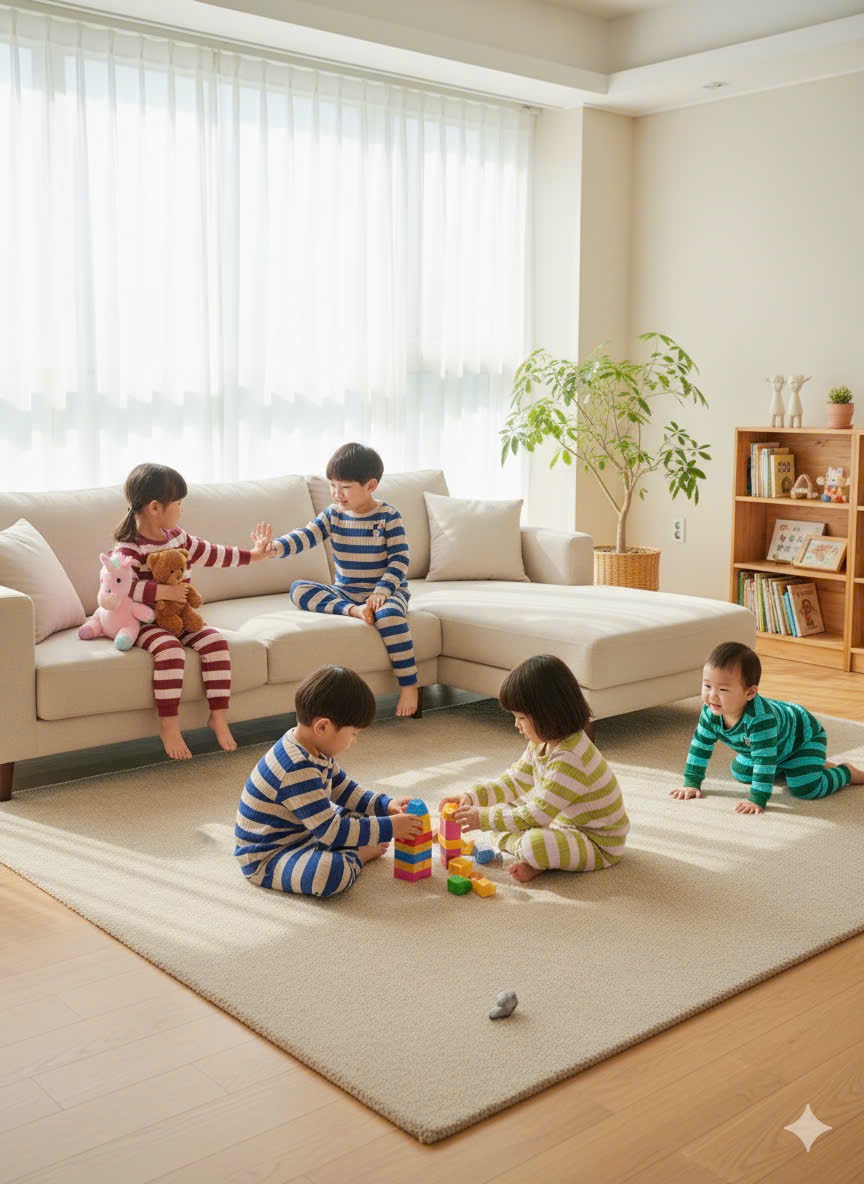 Bộ len kẻ Beemon 4 mẫu cho bé size 110 - 150