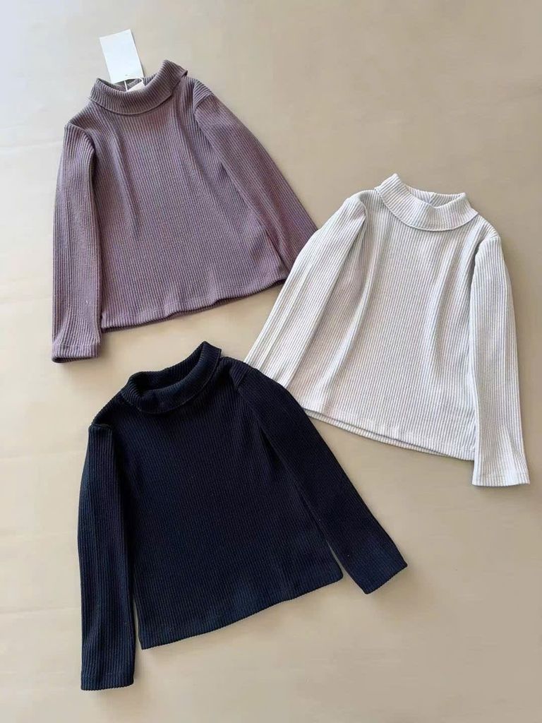 Áo len tăm ZR cổ bẻ 3 màu cho bé size 12m - 6y