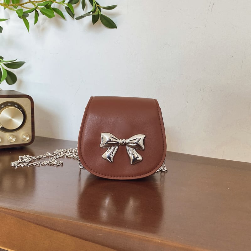 03 - Túi đeo chéo đính nơ nhiều màu cho bé gái