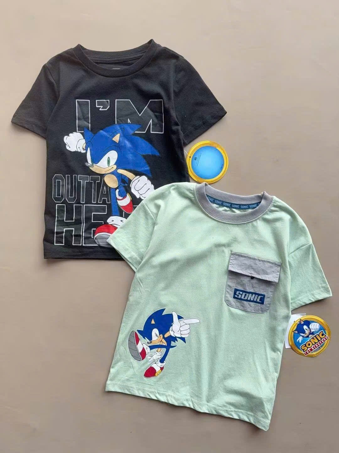 ABT65 - Áo cotton Sonic dư xịn nhiều màu cho bé trai size 4-7y