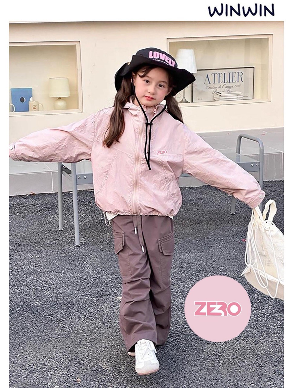 Áo khoác gió Win Win lót lưới nhiều màu cho bé size 3-14y