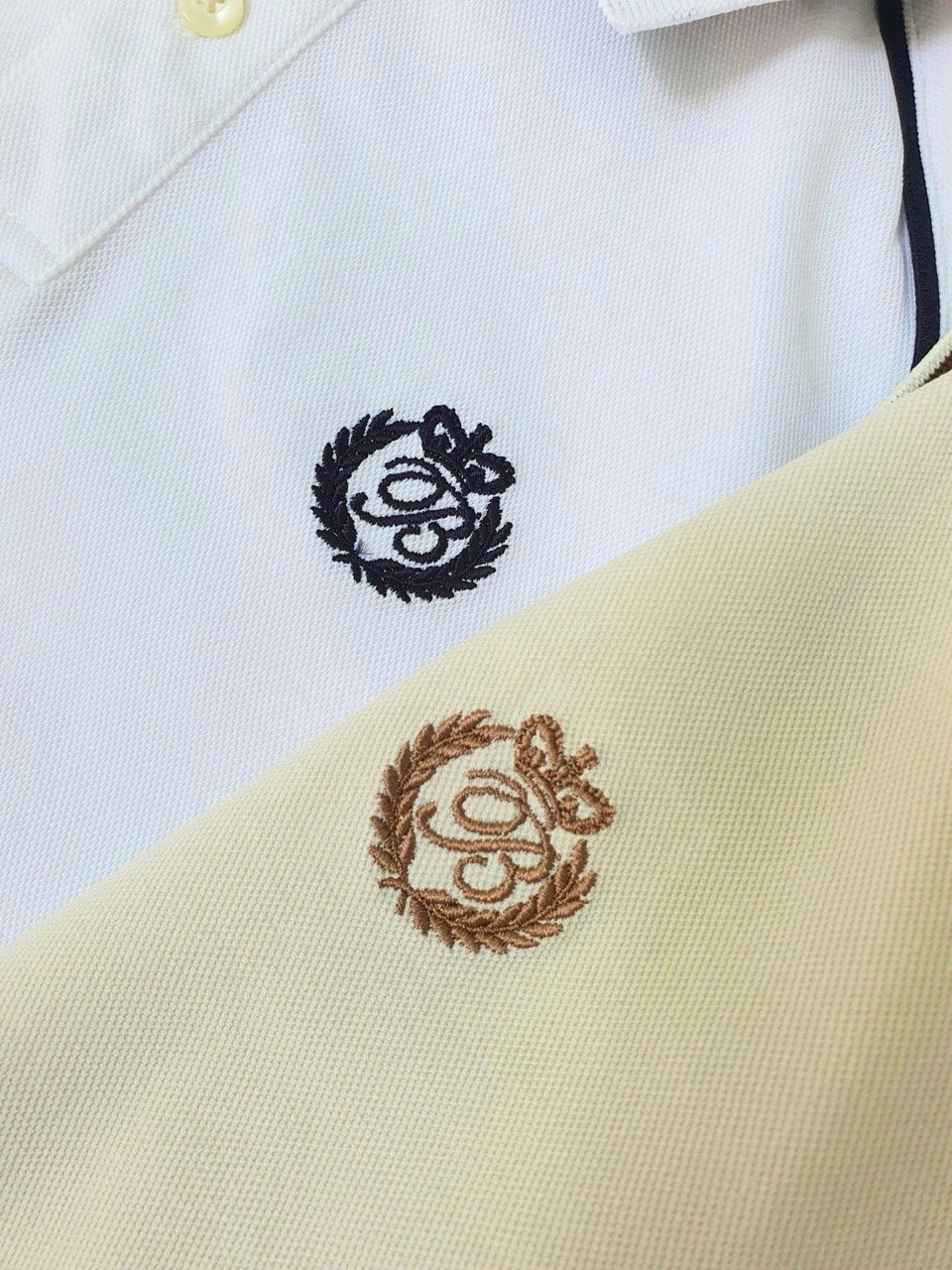 BM2508ST01 - Bộ Polo cổ kẻ Beemon dài tay 2 màu be nâu / trắng đen cho bé size 120 - 160