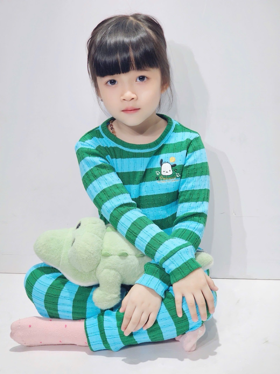 Bộ len kẻ Beemon 4 mẫu cho bé size 110 - 150