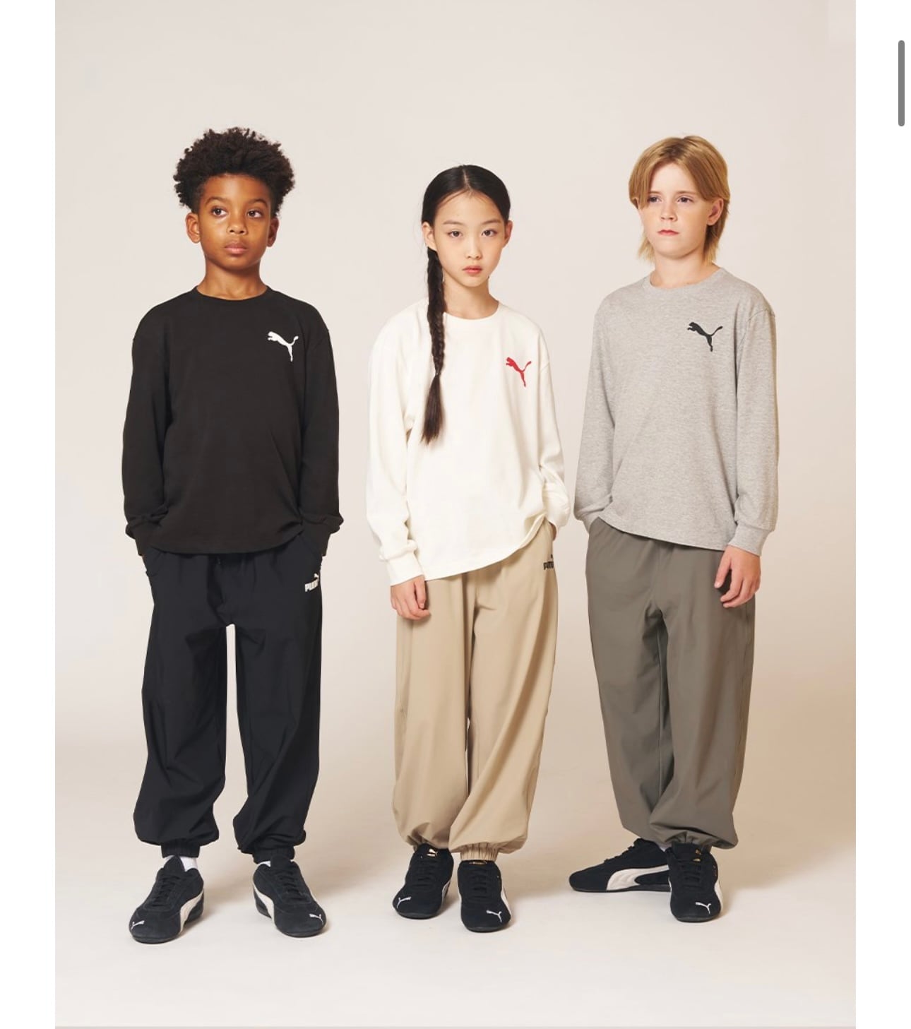 Mẫu 2 - Quần gió jogger PM xuất Hàn màu đen cho bé size 120-160