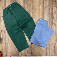 Quần kaki baggy BD xuất Hàn 2 màu Green/Blue cho bé size 100-145