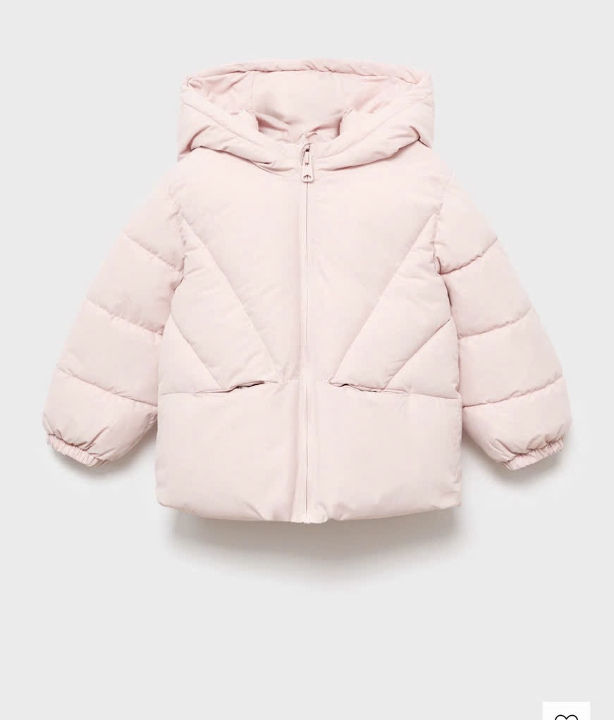 Áo khoác phao MNG 2 màu hồng/xanh tím cho bé size 1-6y