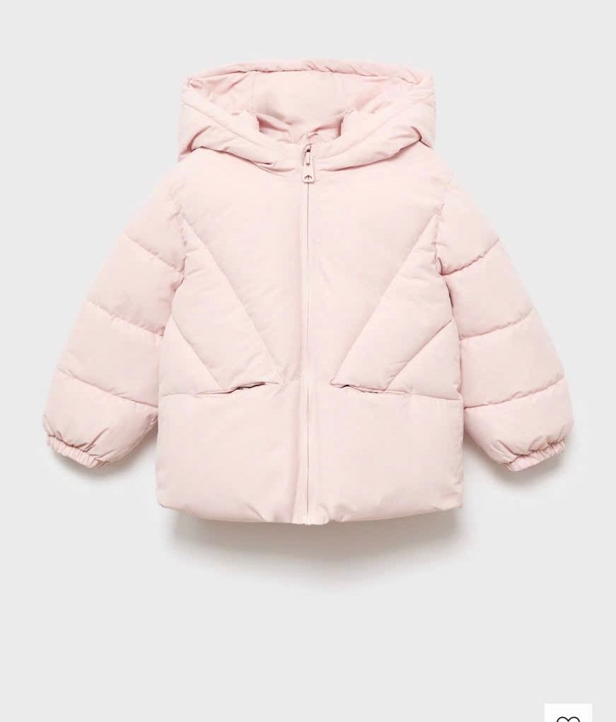 Áo khoác phao MNG 2 màu hồng/xanh tím cho bé size 1-6y