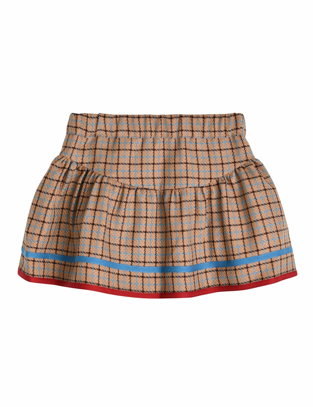 Chân váy MM xuất Hàn kẻ caro nâu bé gái size 90-110