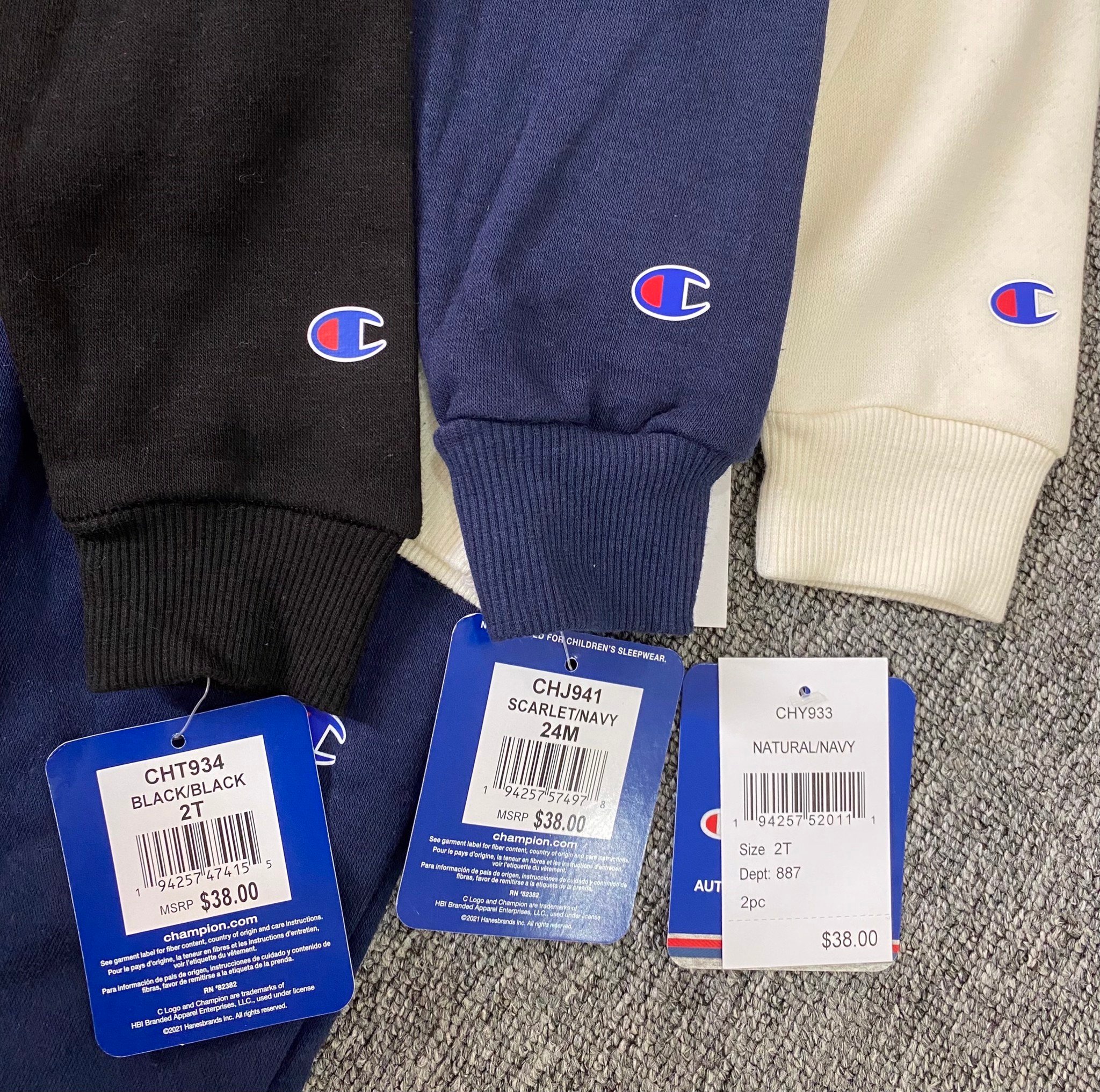 Bộ Champion nỉ bông nhiều màu 1-7y BT