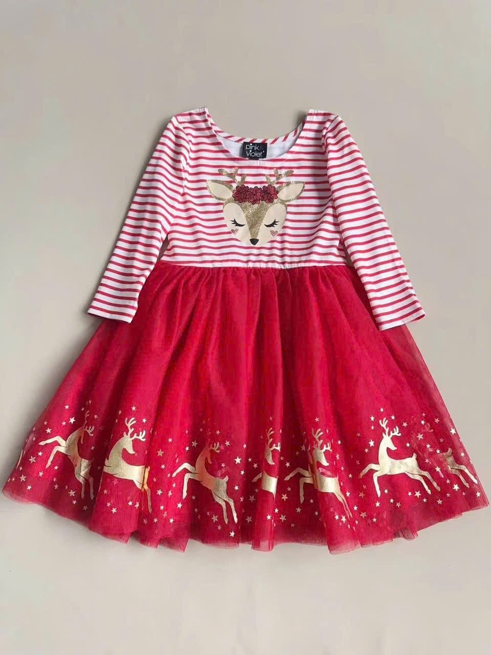 Váy Noel nhiều hãng Pink Violet, Lilt, Arie dư xịn nhiều mẫu cho bé gái size 2-6y