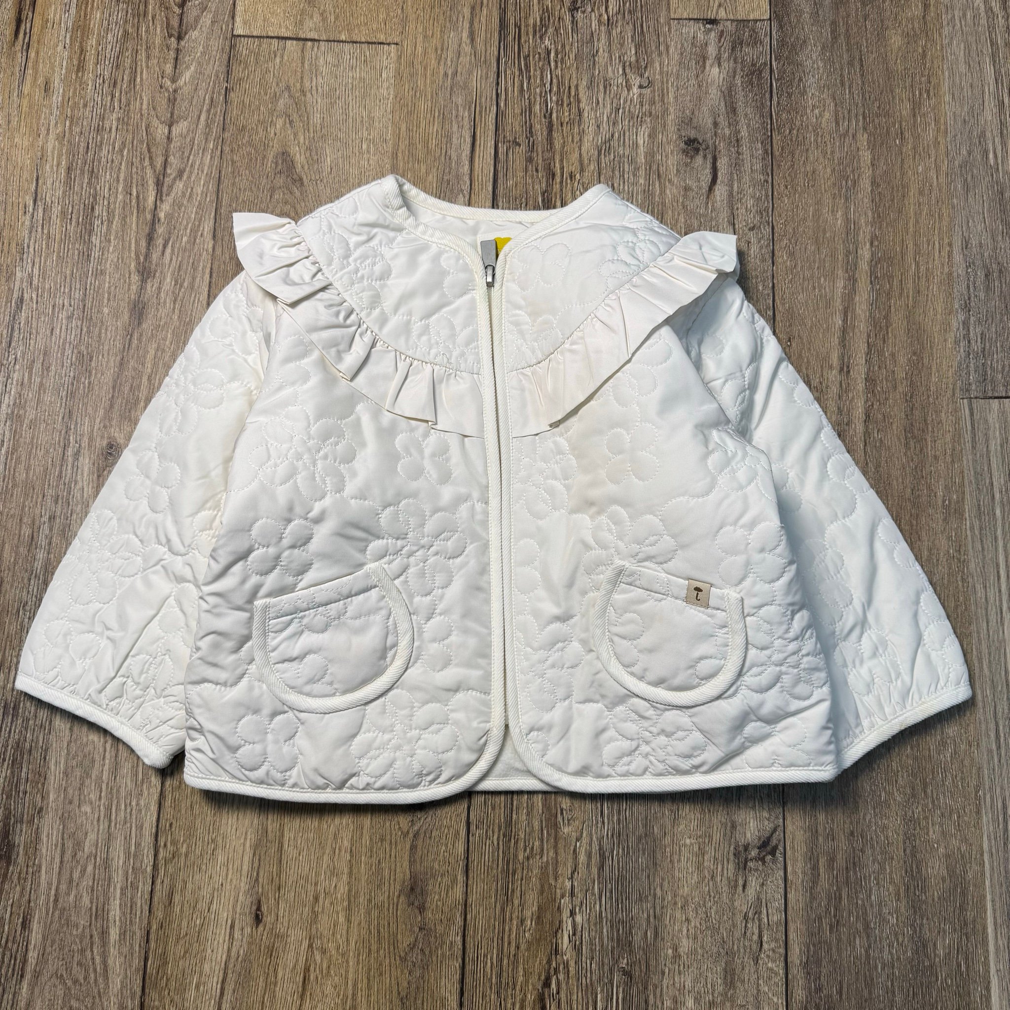 AK62 - Áo khoác chần bông MM lót nỉ mịn màu trắng cho bé size 80-120