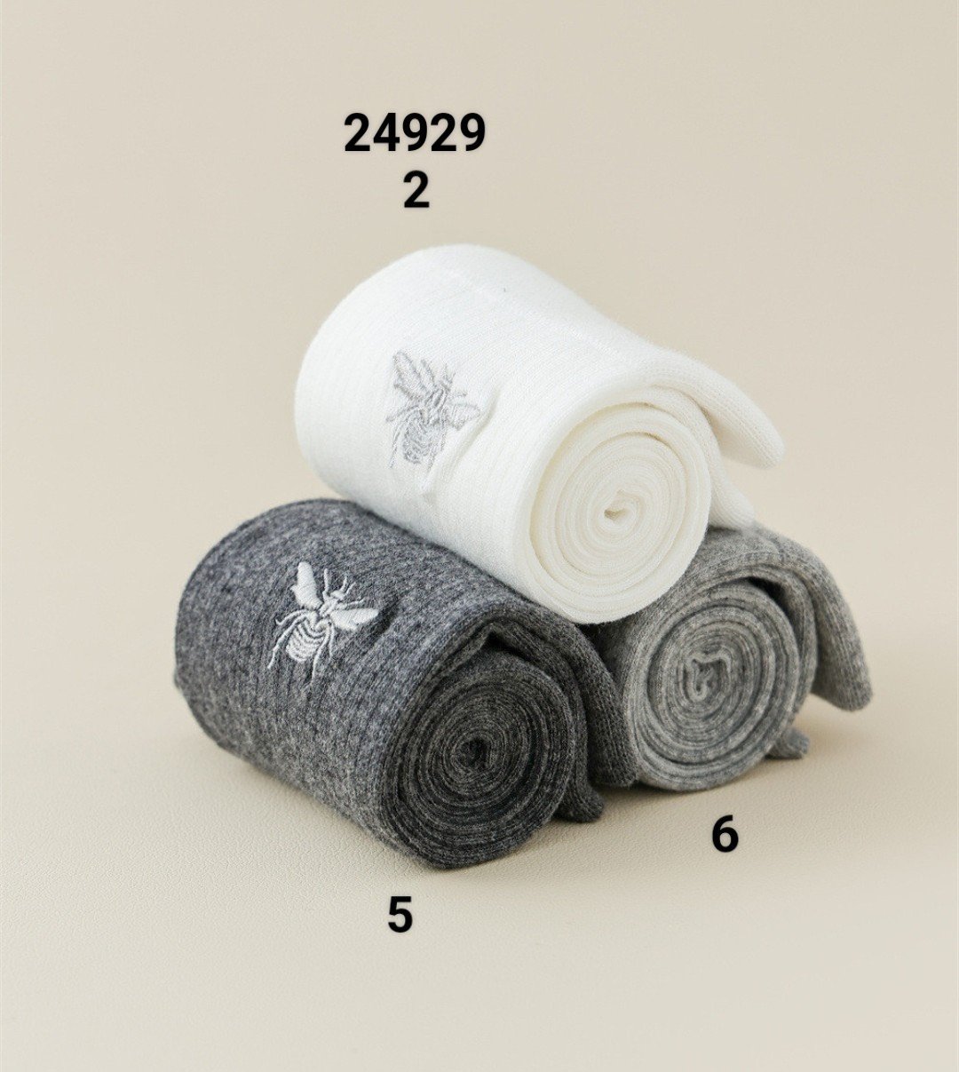 Tất len cao tới gối tuổi Teen thêu ong ( Free size )