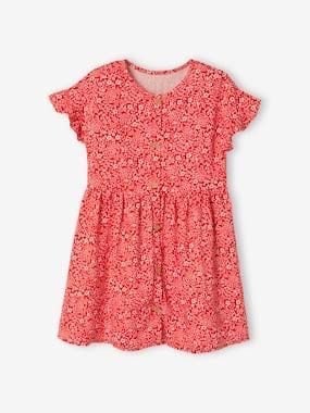V00050 - Váy lanh hoa nhí nhiều màu BG size 2-14y