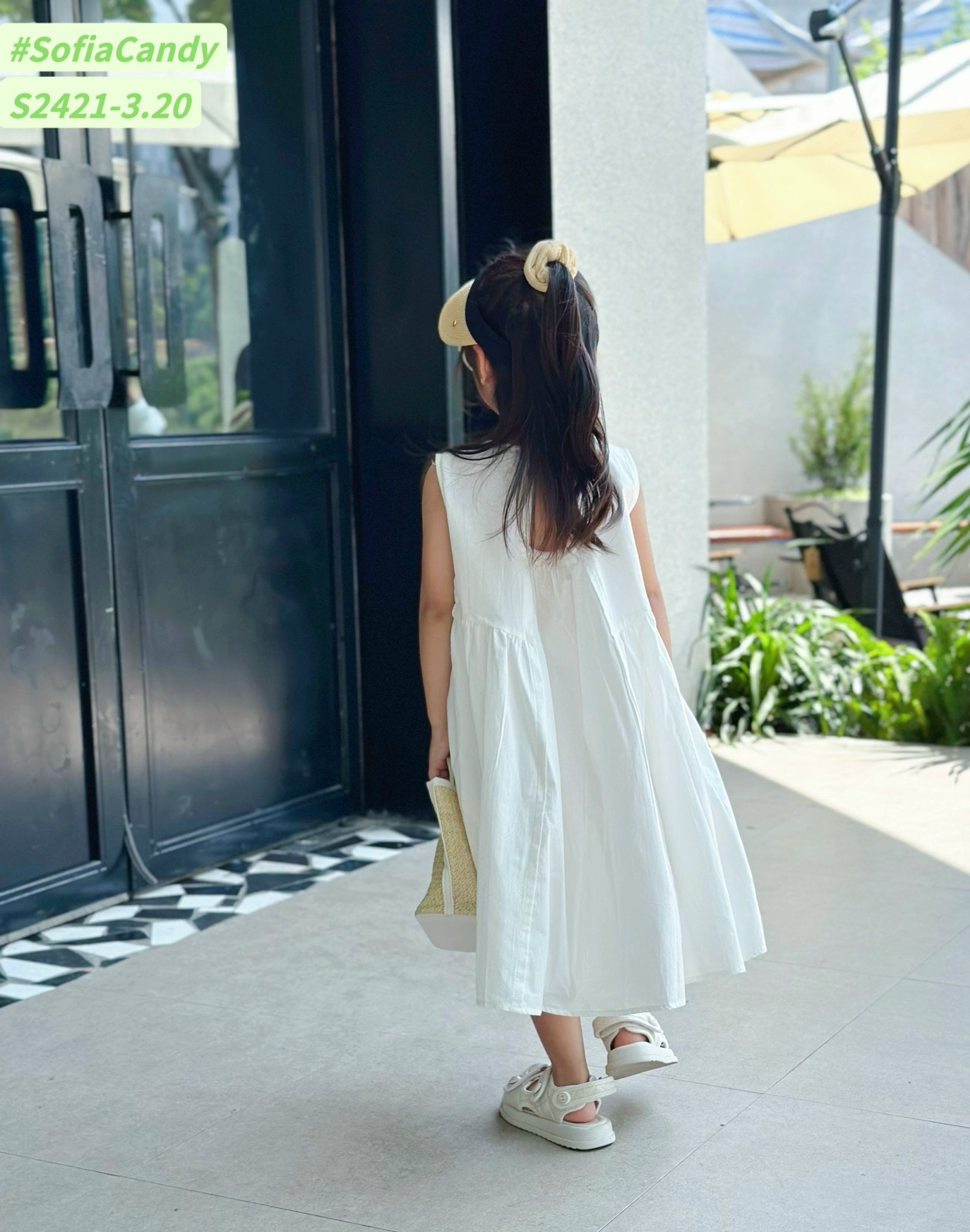 Váy Sofia Candy sát nách hở lưng nhiều màu BG size 1-10y