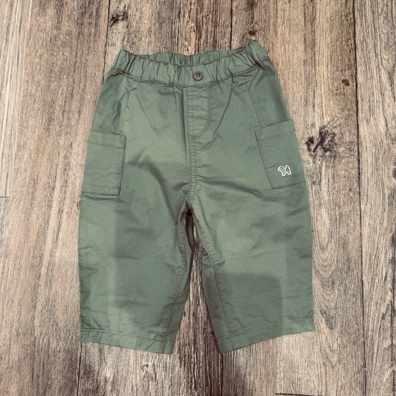 Quần ngố baggy kaki BD màu rêu cho bé size 90-120