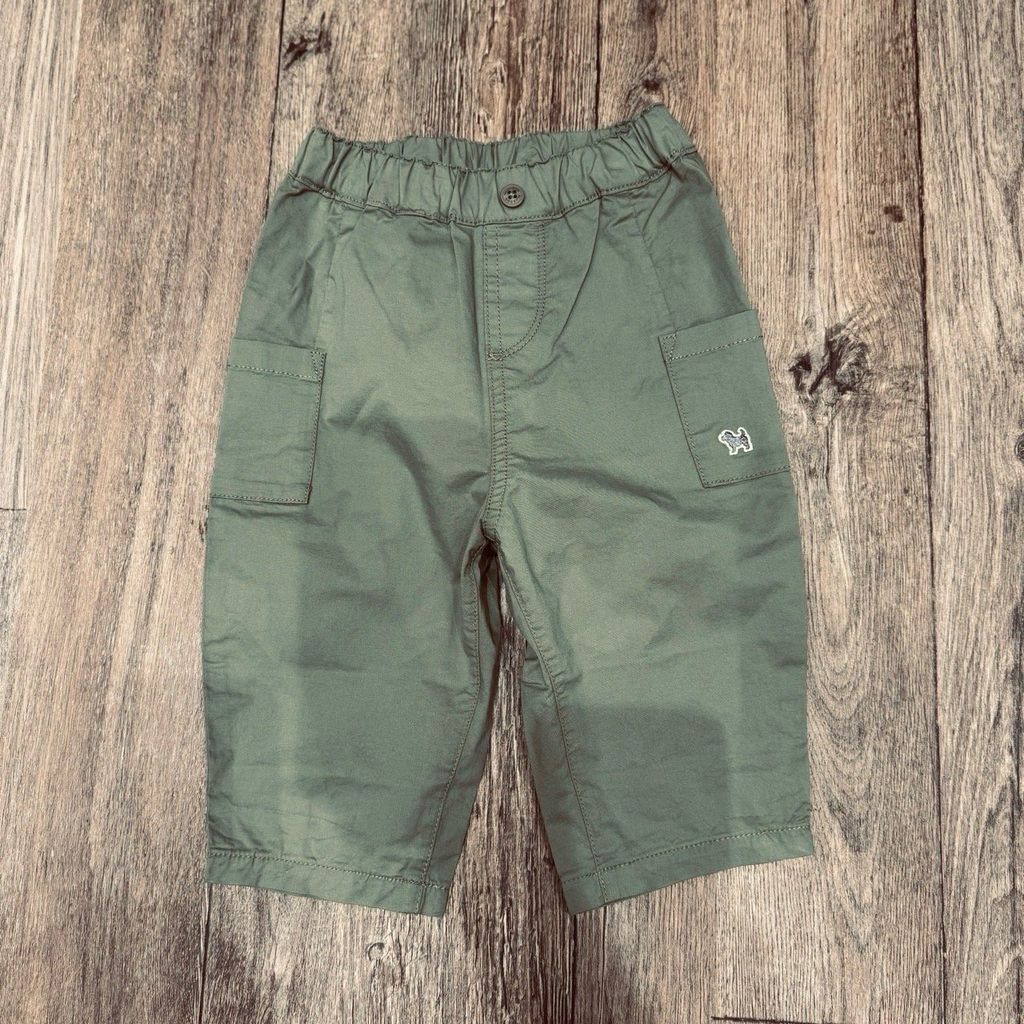 Quần ngố baggy kaki BD màu rêu cho bé size 90-120