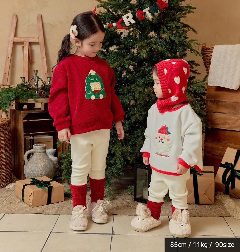 Áo nỉ Bebezoo chủ đề Noel nhiều màu cho bé size 100-140