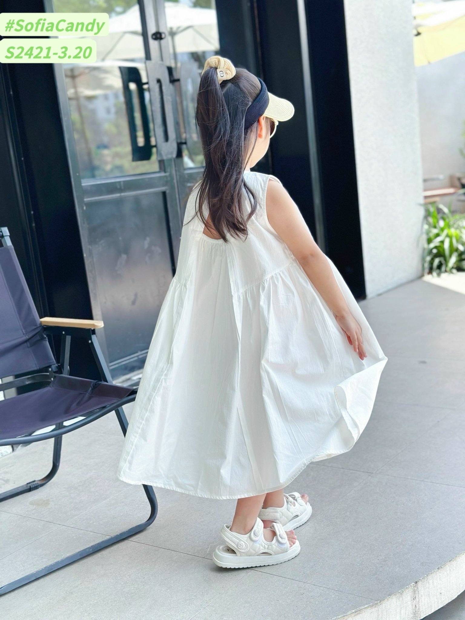 Váy Sofia Candy sát nách hở lưng nhiều màu BG size 1-10y