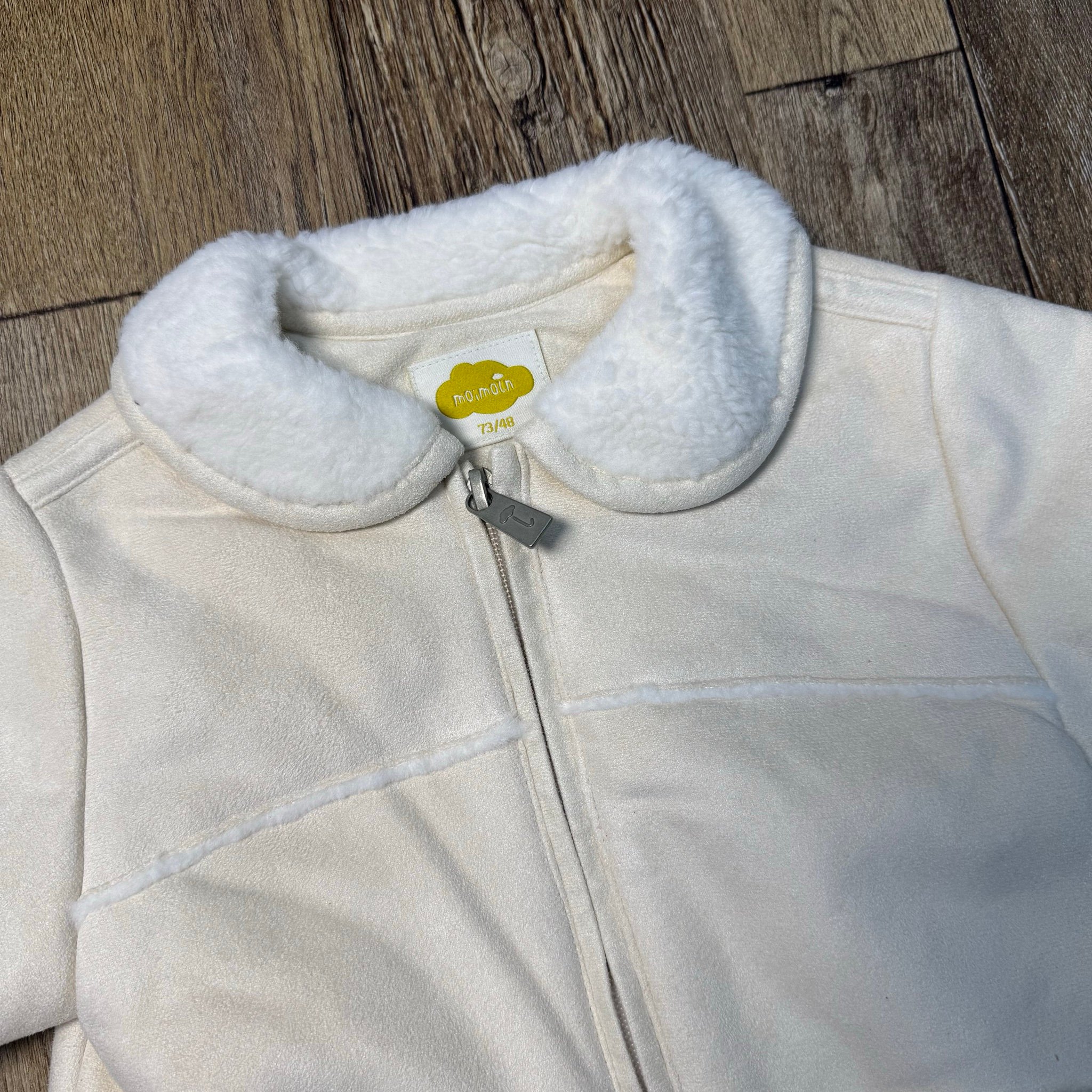 Body da lộn Moimoln xuất Hàn màu kem cho bé size 73/80