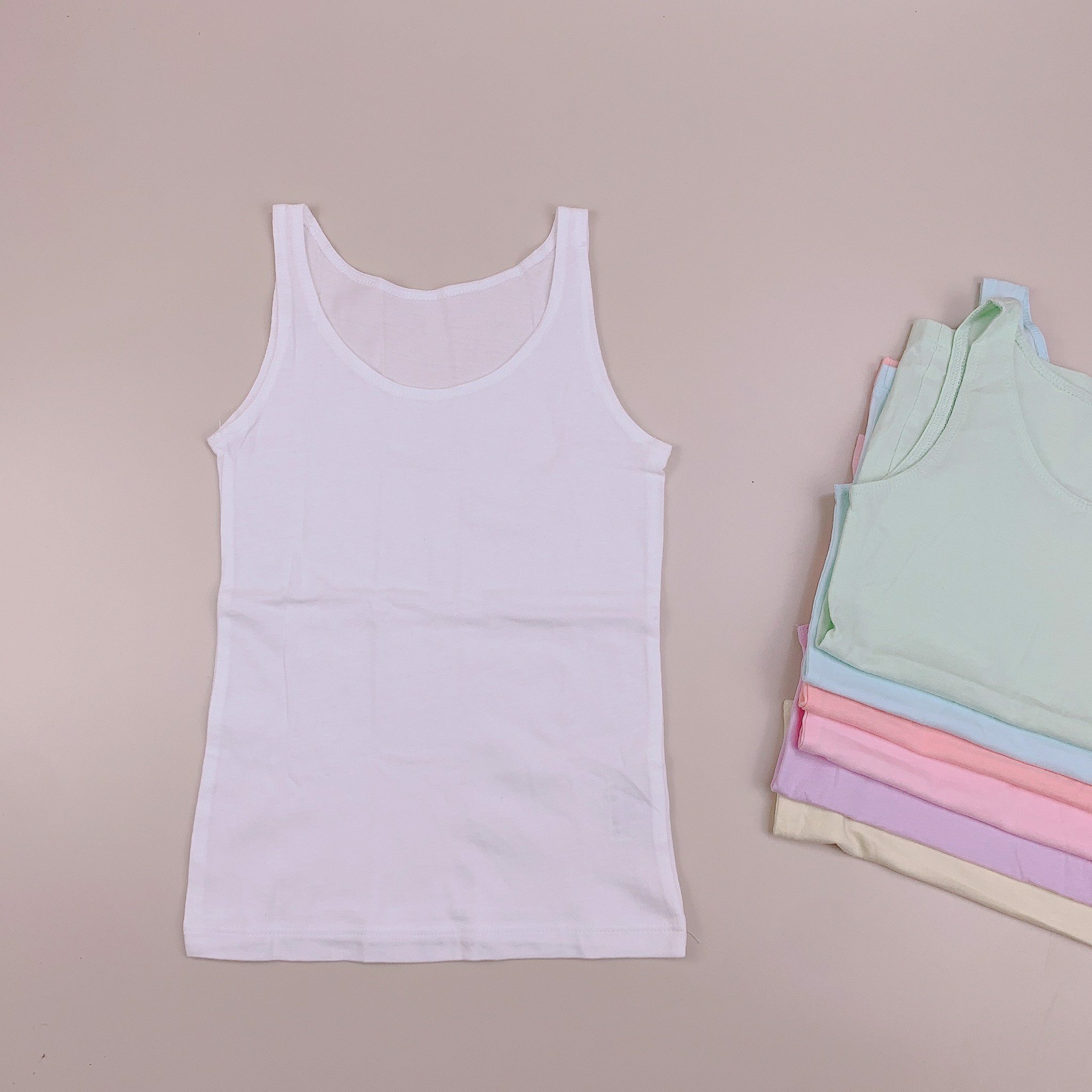 Áo cotton ba lỗ Topten trơn nhiều màu size 110 - 160