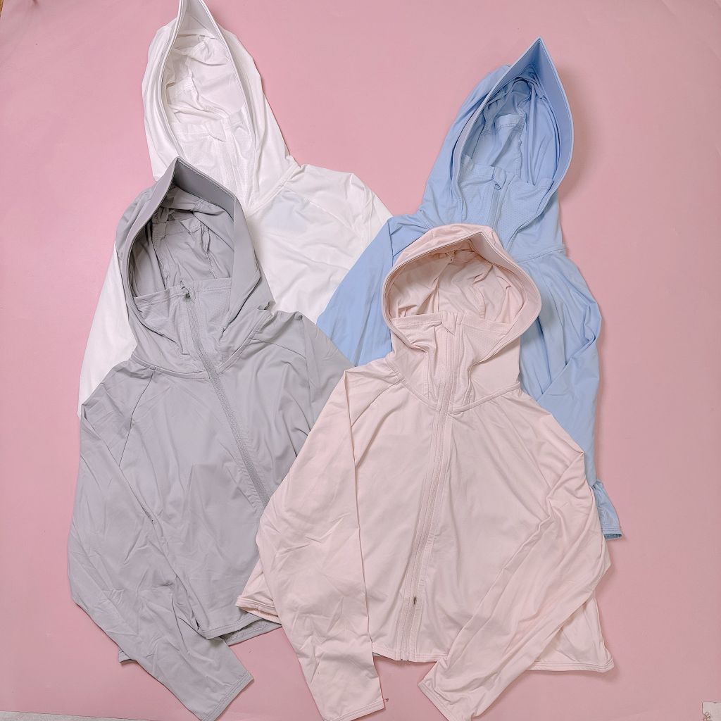 Áo khoác chống nắng +50UPF vải làm mát trơn nhiều màu cho bé size 110-160