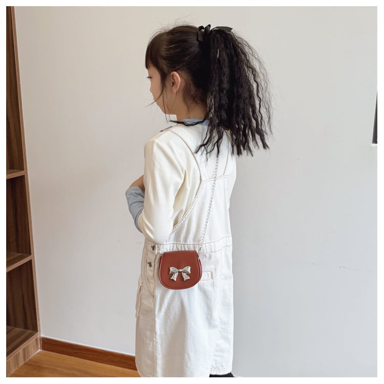 03 - Túi đeo chéo đính nơ nhiều màu cho bé gái