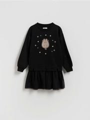 Váy nỉ bông Reserved mèo Pusheen xuất xịn bé gái size 116-164