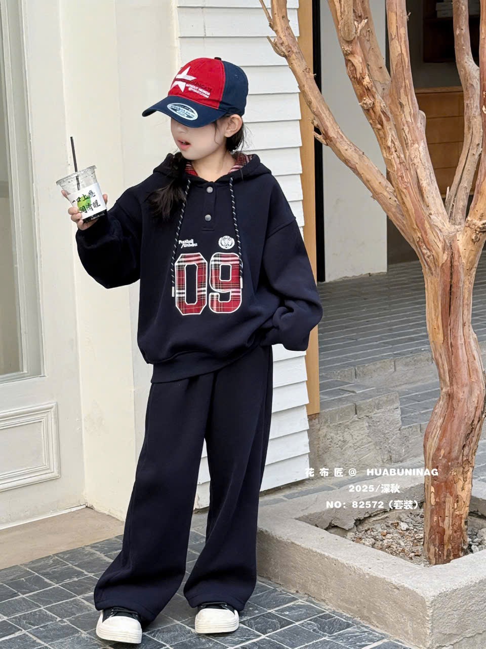 82572 - Set bộ lót nỉ đại hàn QCCC hoodie 3 màu cho bé size 120-160