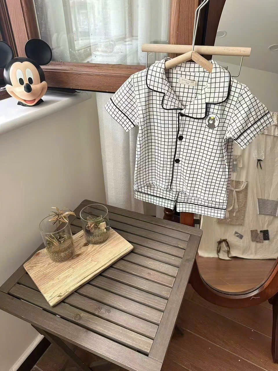 Bộ Pyjama QC vải thun mềm mát nhiều màu cho bé size 130-160