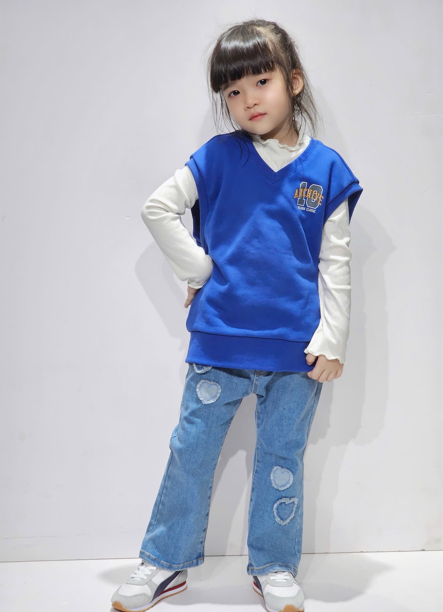 BM2510VT06 - Áo gile nỉ da cá Beemon 2 màu cho bé size 120-160