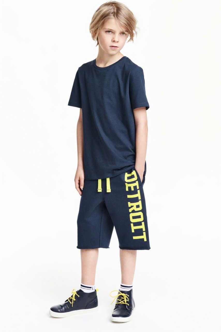 Quần short da cá HM dòng Đại nhiều màu Bé Trai size 8 - 14y+