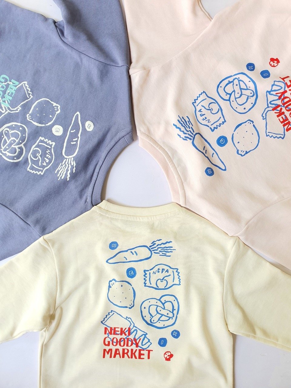 Áo nỉ da cá Nepa xuất Hàn NEKI GOODY MARKET 3 màu size 110-165