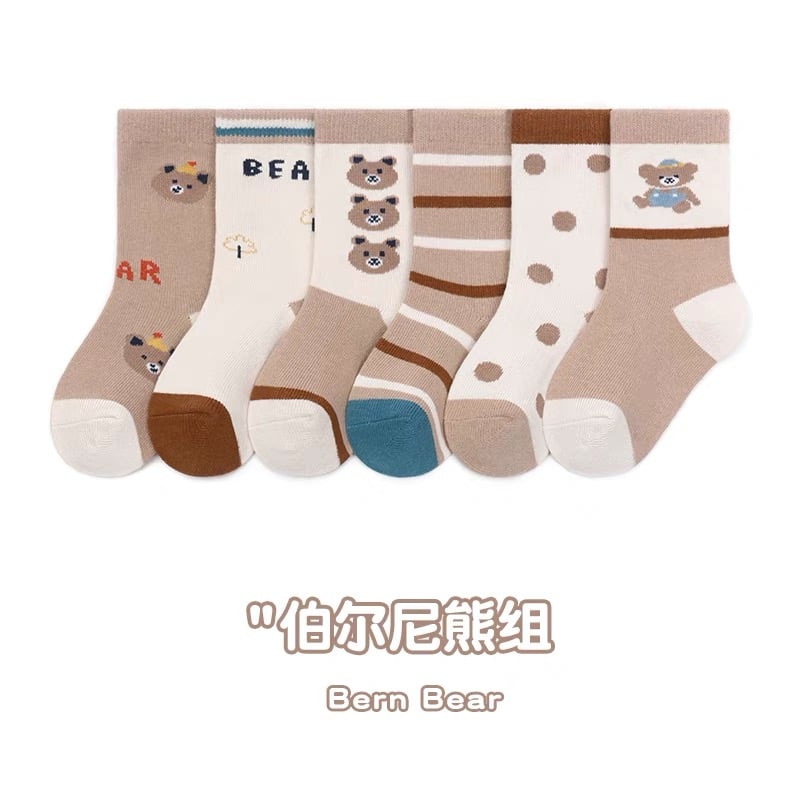 Set 6 tất Nice nhiều màu BTBG size S - XL ( 2 - 12y )