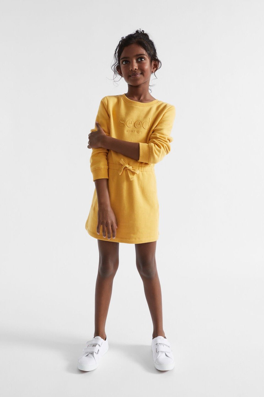 V00107 - Váy nỉ bông chun eo nhiều màu size 12m - 10y