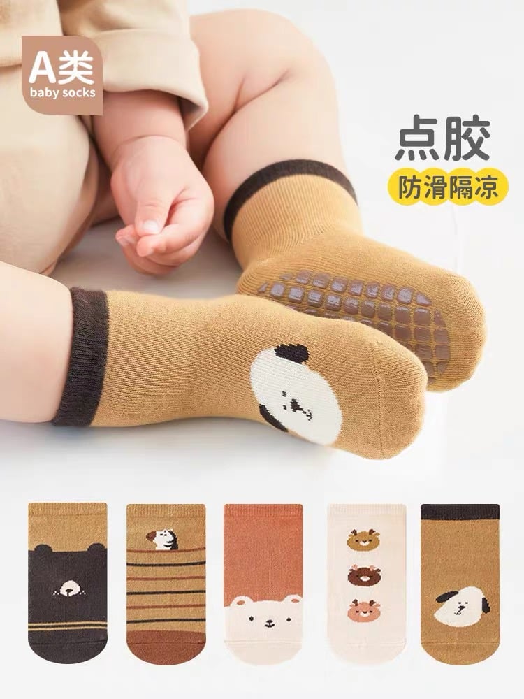 Tất chống trượt cao cổ Hug Elephant 5 màu size 1 - 5y