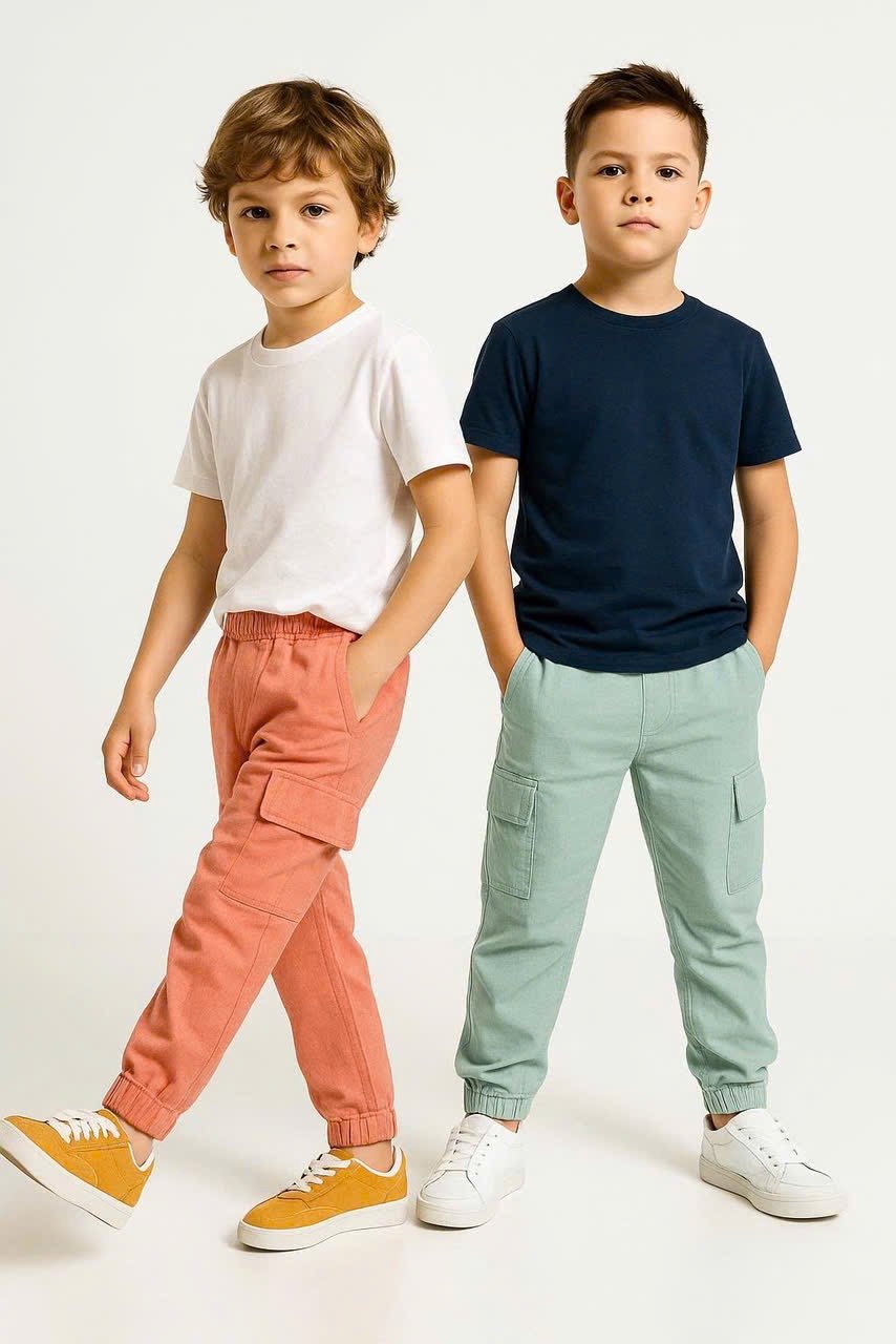 Quần jogger linen ONV dư xịn nhiều màu cho bé size 6-10y