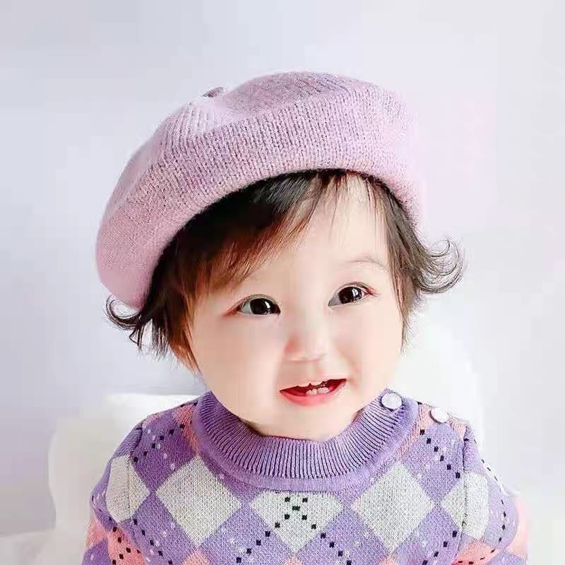 Mũ nồi len 8 màu trơn Freesize 1 - 6y