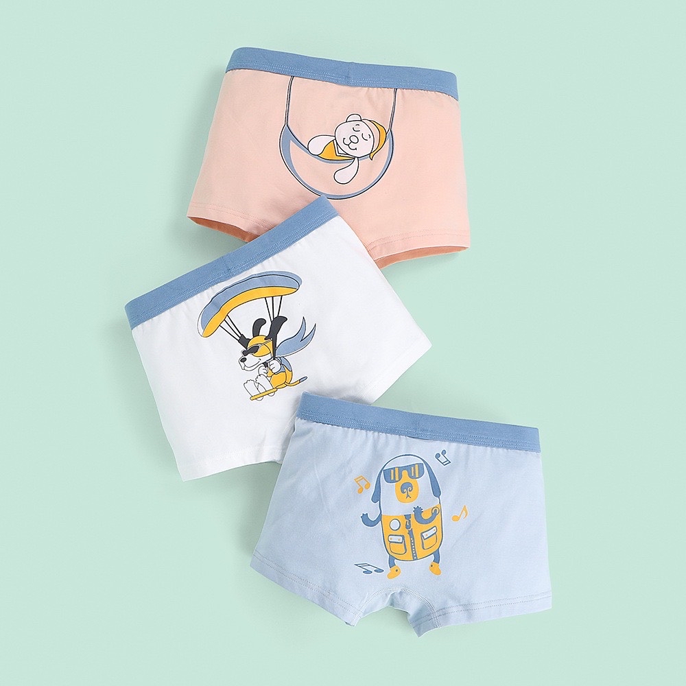 Set 3 sịp đùi cạp to nhiều mẫu BT size 100 - 170