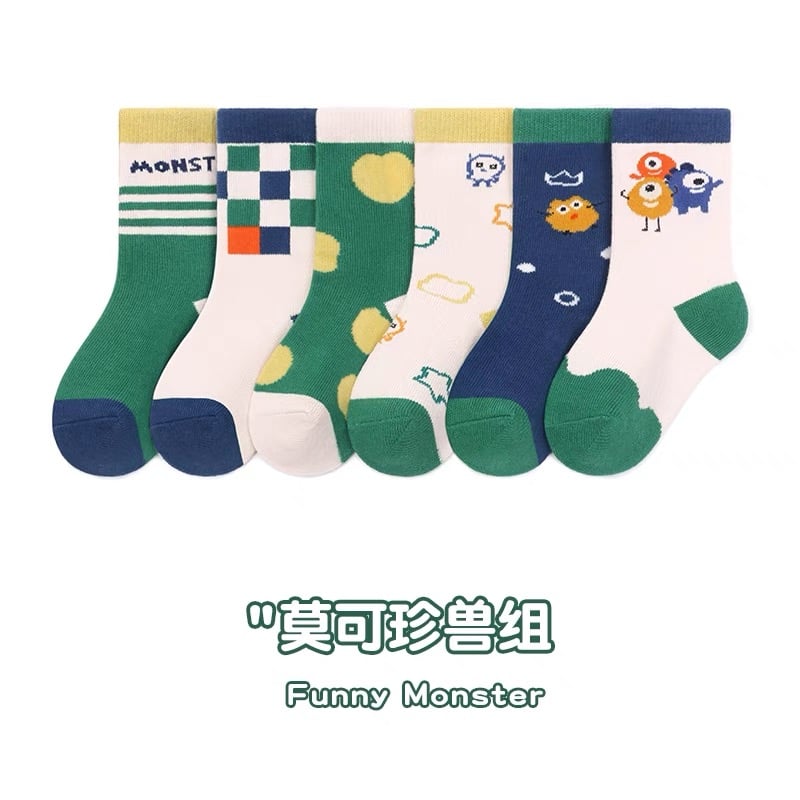 Set 6 tất Nice nhiều màu BTBG size S - XL ( 2 - 12y )