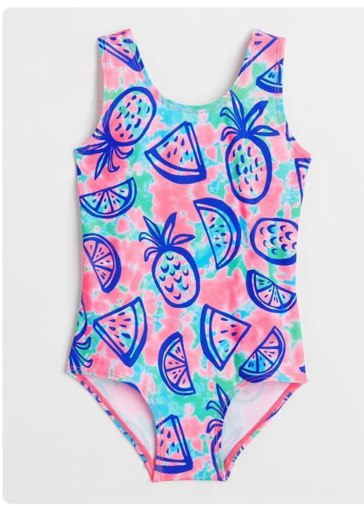 DB00025 - Bộ bơi liền loang xanh hồng hình dứa size 2 - 4y