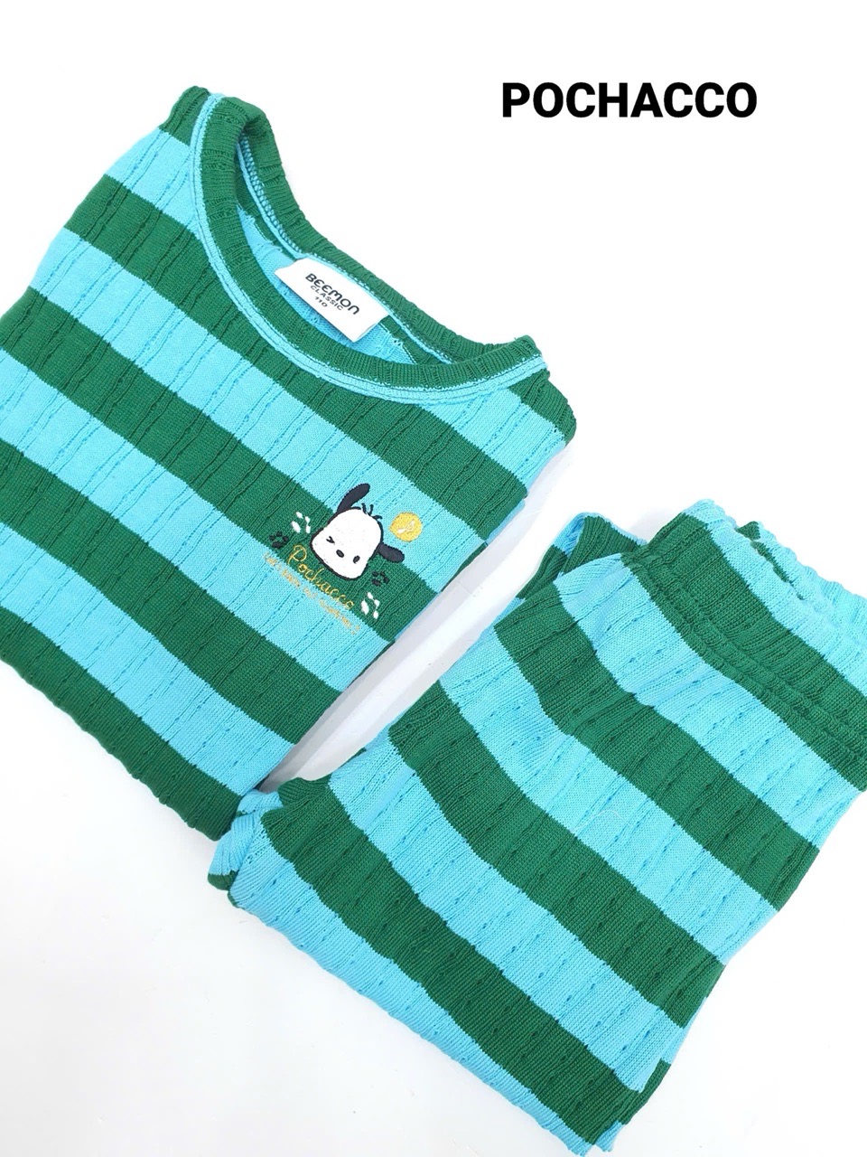 Bộ len kẻ Beemon 4 mẫu cho bé size 110 - 150