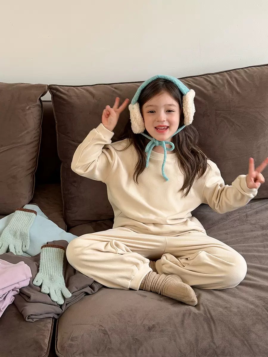 25H034 - Bộ giữ nhiệt AMBB trơn nhiều màu cho bé size 110-170