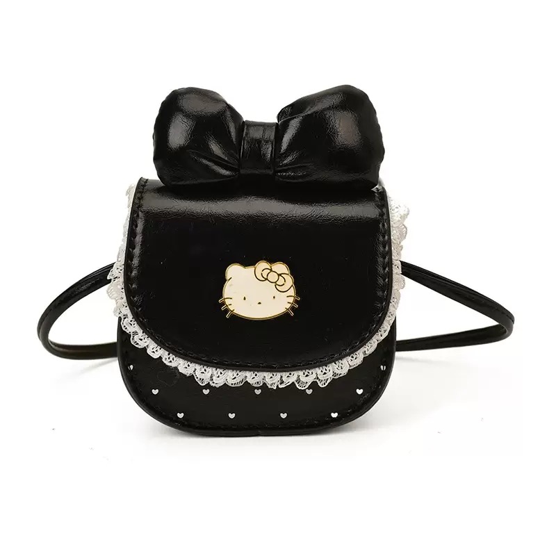 Túi đeo chéo Hello kitty viền ren nhiều màu cho bé
