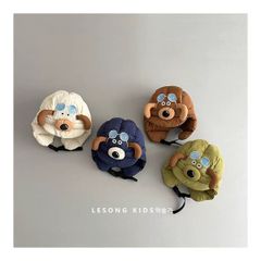 02 - Mũ phao họa tiết cún tai dài nhiều màu cho bé size 1-5y