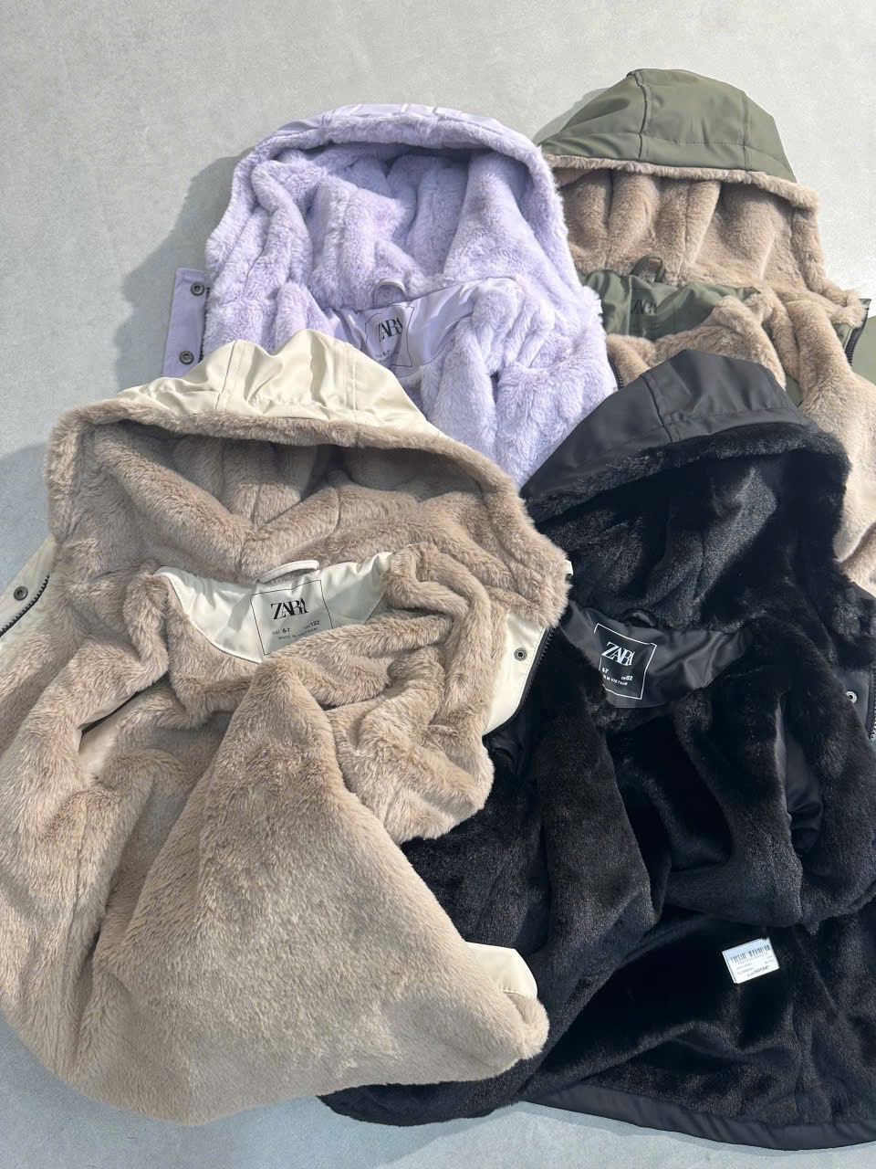 Áo khoác raincoat lót lông ZR dư xịn nhiều màu cho bé size 6-14y