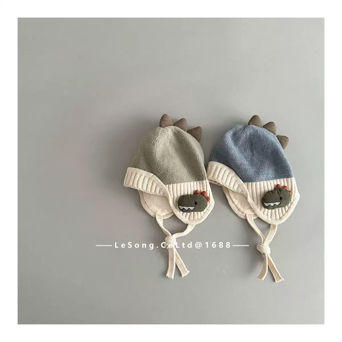 Mũ len khủng long nhiều màu cho bé size 1-5y