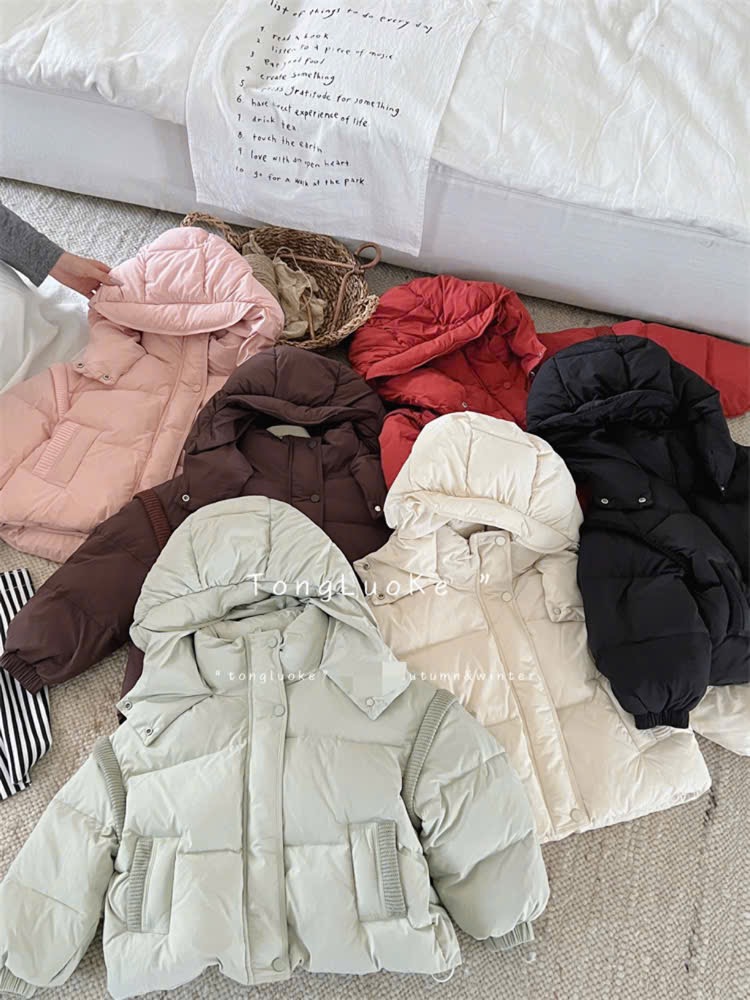 Áo khoác phao lông vũ nhẹ ấm 5 màu cho bé size 110-150